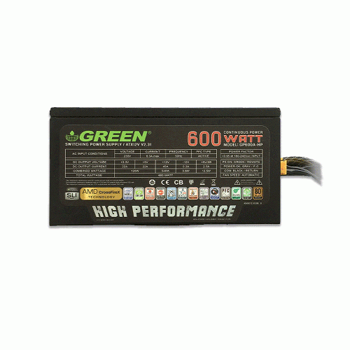 Green 600w A-Hp Power Used