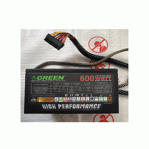 Green 600w A-Hp Power Used