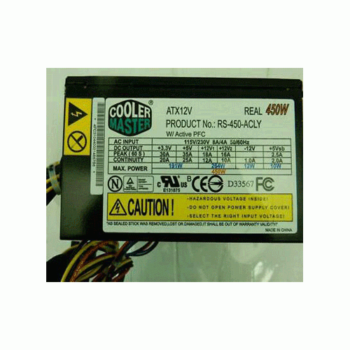 Cooler Master 450w RS Power Used